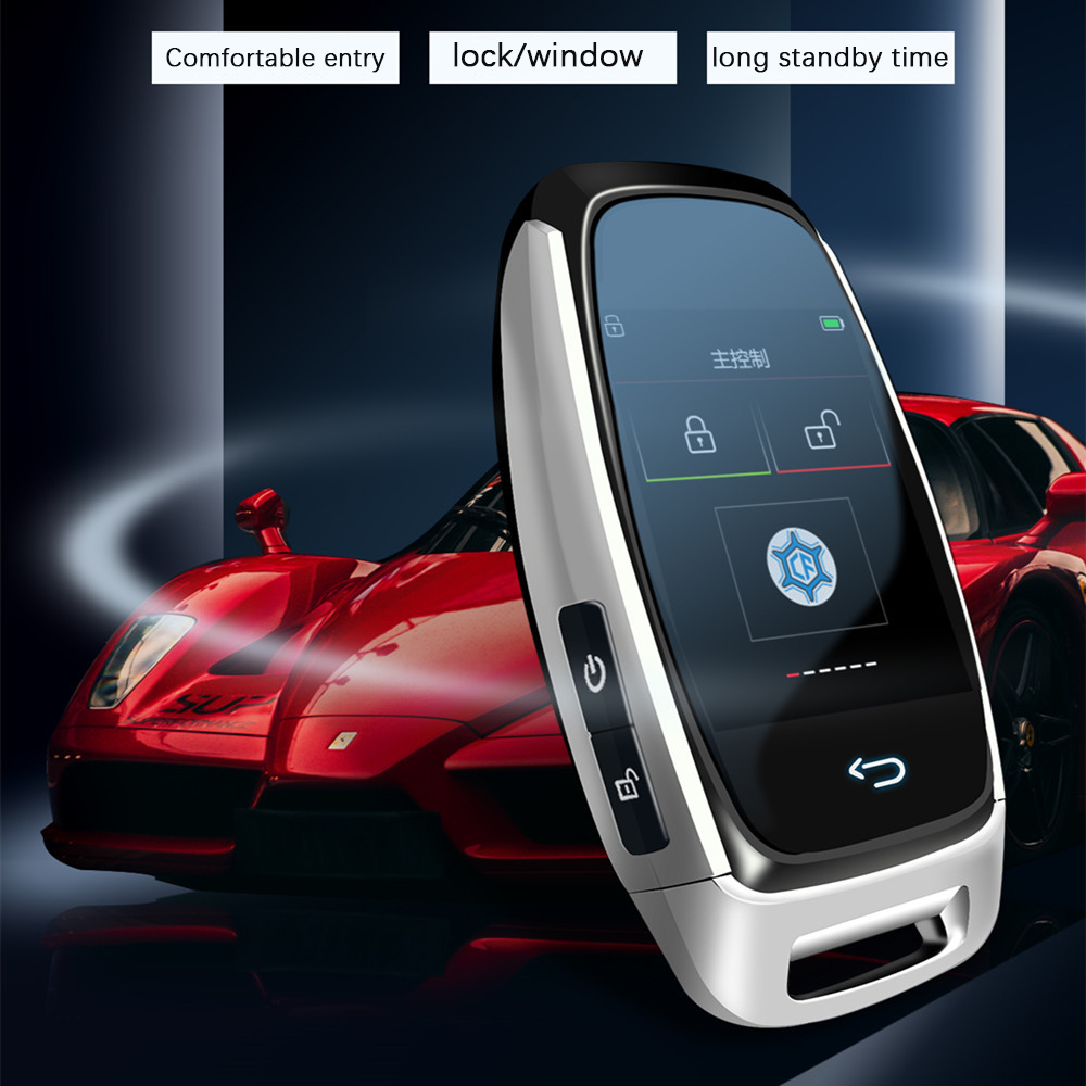 Car universal smart remote control key lcd display smart remote lcd start stop control car key